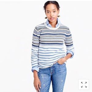 J. Crew fair isle stripe sweater